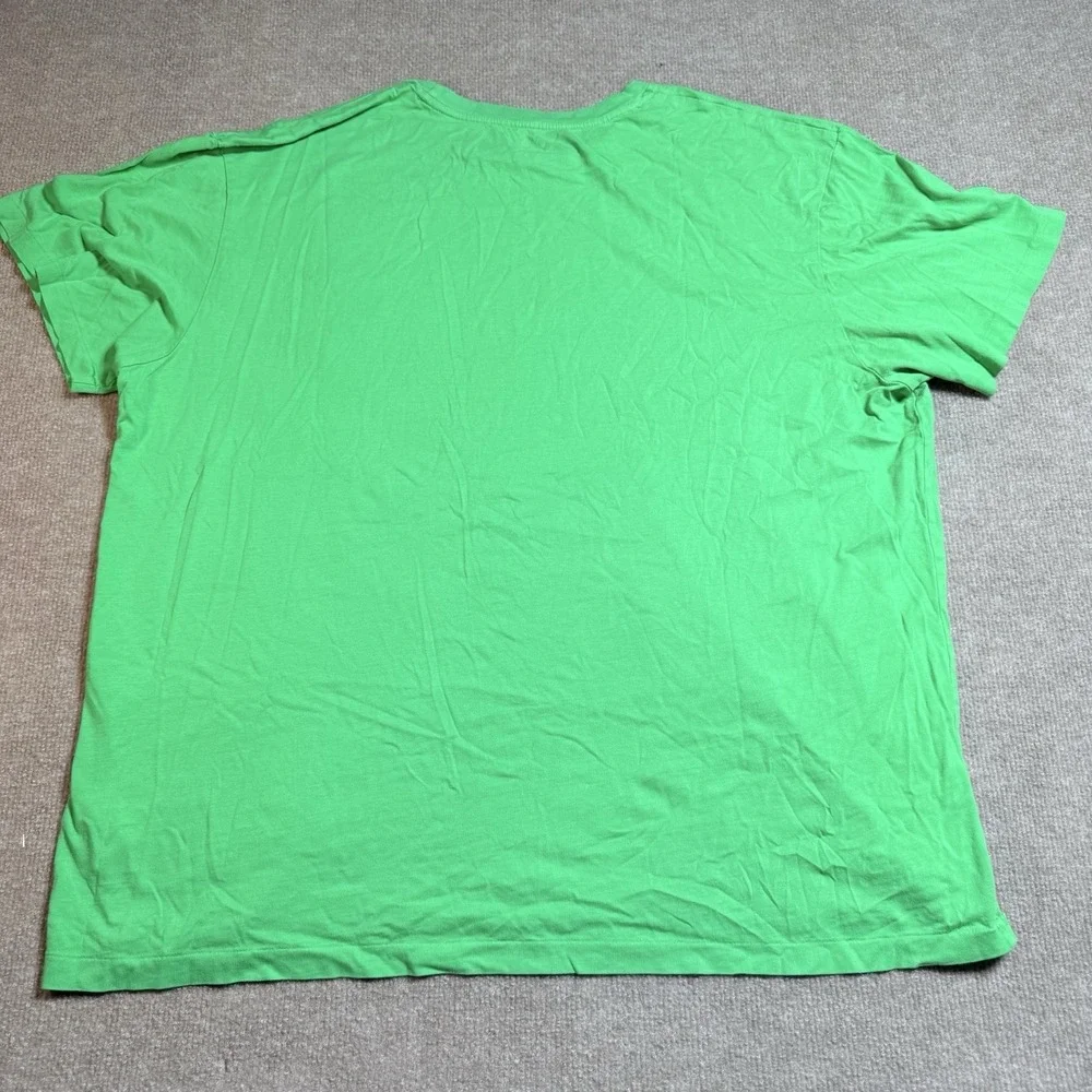 Polo‎ Ralph Lauren XXL Shirt Mens Green Pocket Tee Red Pony Logo Cotton 2XL